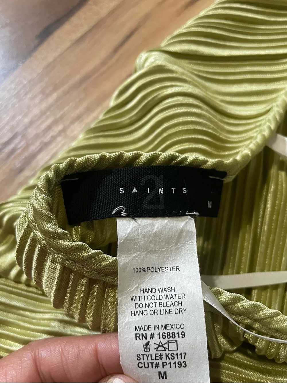21 Saints Peridot Green Matching Set Halter Neck Crop Top & Palazzo Pants Sz M